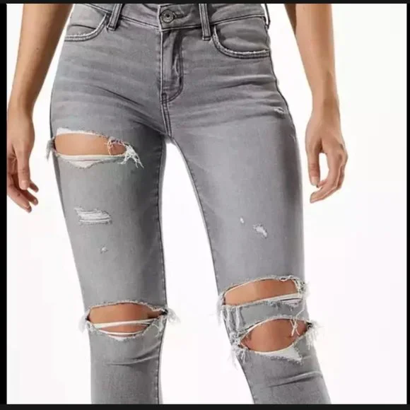 American Eagle Outfitters Jeans American Eagle Grey Ripped